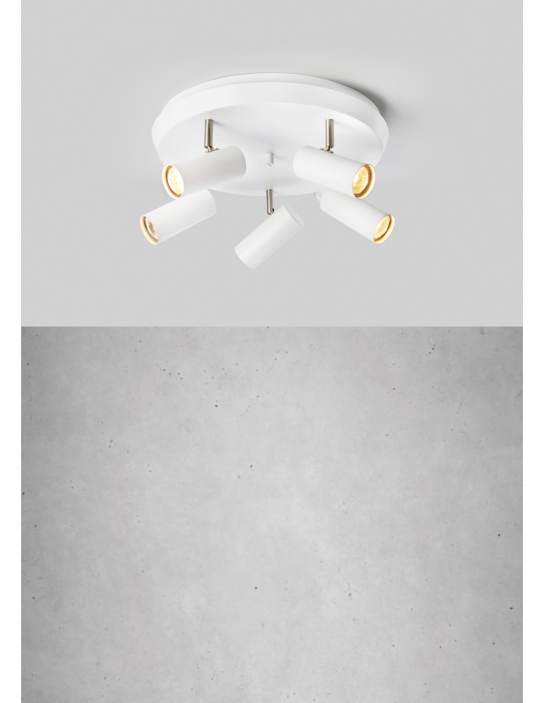 Lampy sufitowe reflektory - Markslojd TORINO Sufitowa 5L Biały/Stal 107781 - product kolory-swiatla.pl 2