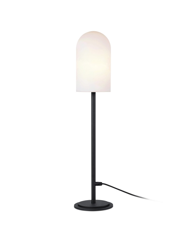 Lampy ogrodowe przenośne - Markslojd AFTERNOON Podłogowa 1L Mała Czarna/Biały IP44 107997 - produkt kolory-swiatla.pl 1