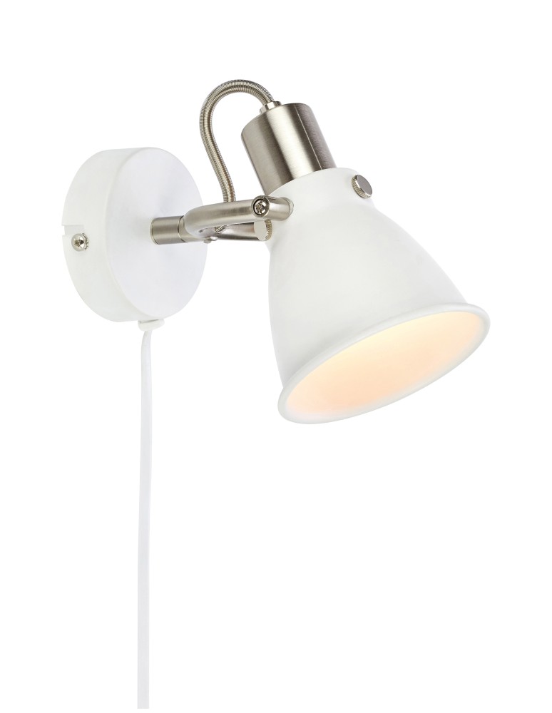 Kinkiety w stylu skandynawskim - Markslojd ALTON Kinkiet 1L Biały 107857 - produkt kolory-swiatla.pl 1