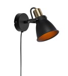 Kinkiety w stylu skandynawskim - Markslojd ALTON Kinkiet 1L Czarna 107856 - product 1