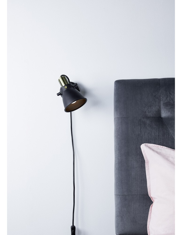 Kinkiety w stylu skandynawskim - Markslojd ALTON Kinkiet 1L Czarna 107856 - product kolory-swiatla.pl 2