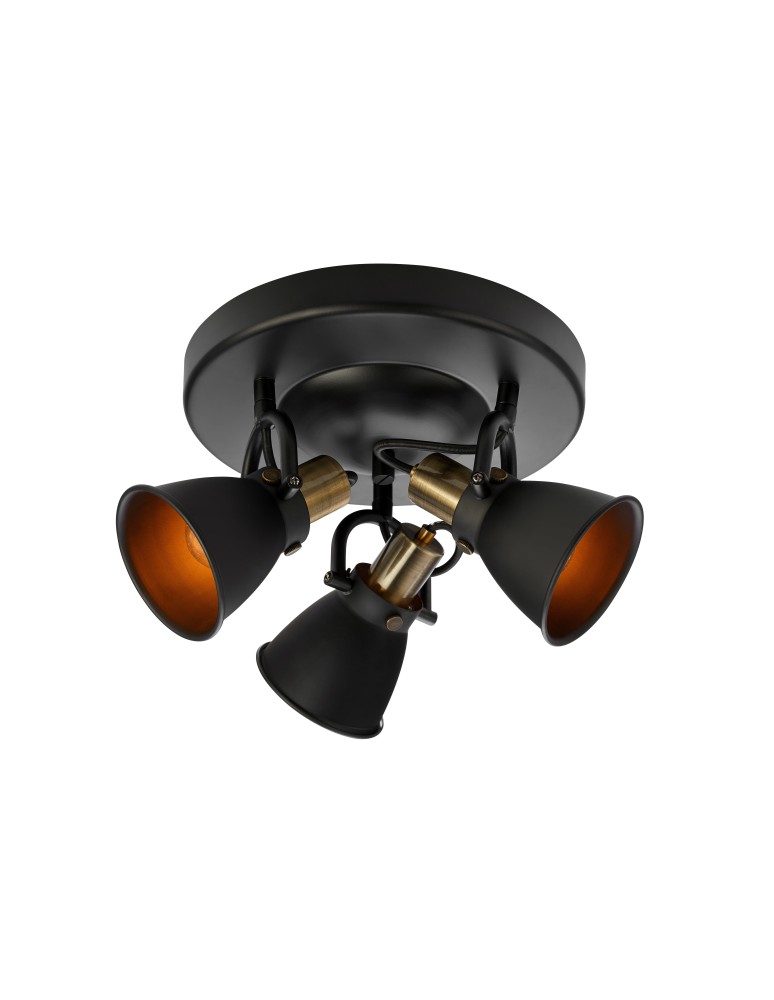Lampy sufitowe loftowe - industrialne - Markslojd ALTON Sufitowa 3L Czarna 107854 - produkt kolory-swiatla.pl 1