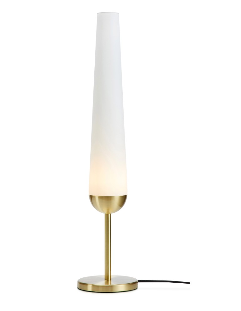Lampki nocne - Markslojd BERN Stołowa 1L Złoty Szczotkowany/Biały 107904 - produkt kolory-swiatla.pl 1