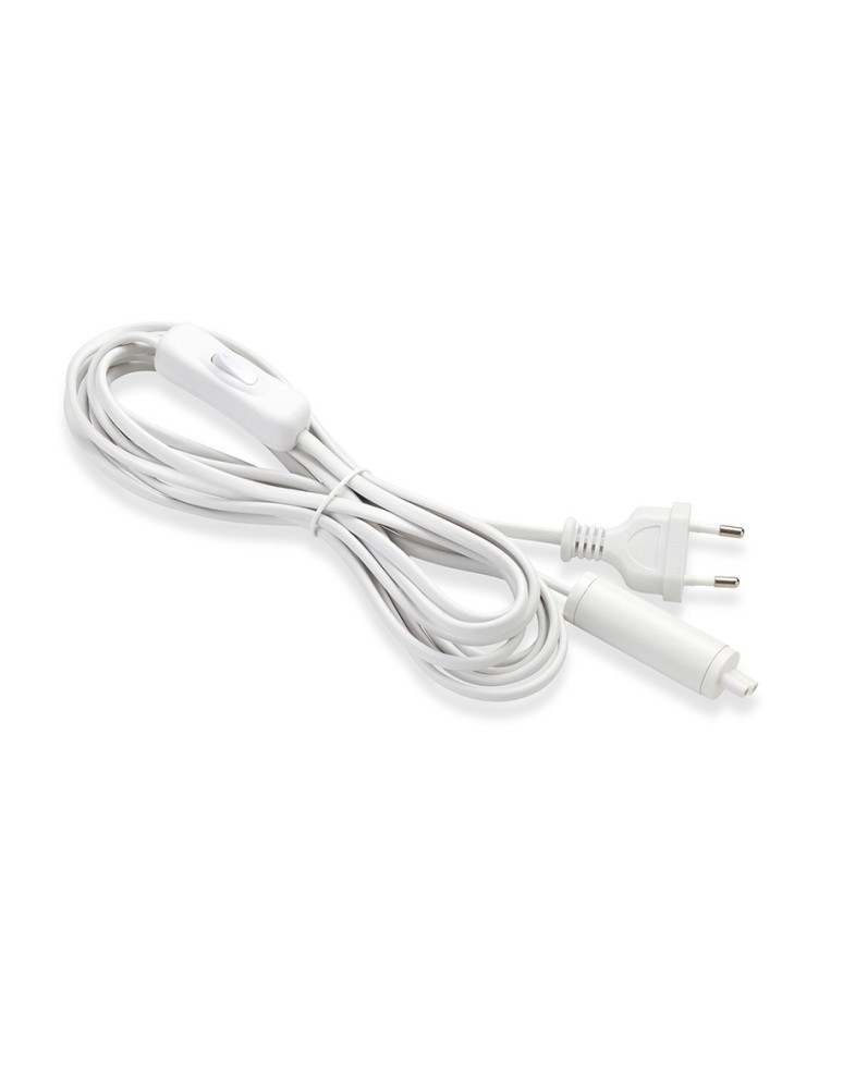 Akcesoria systemów oświetleniowych - Markslojd EXPAND Start Przewód 3,5m Wallplug+Włącznik Biały 107523 - produkt kolory-swiatla.pl 1