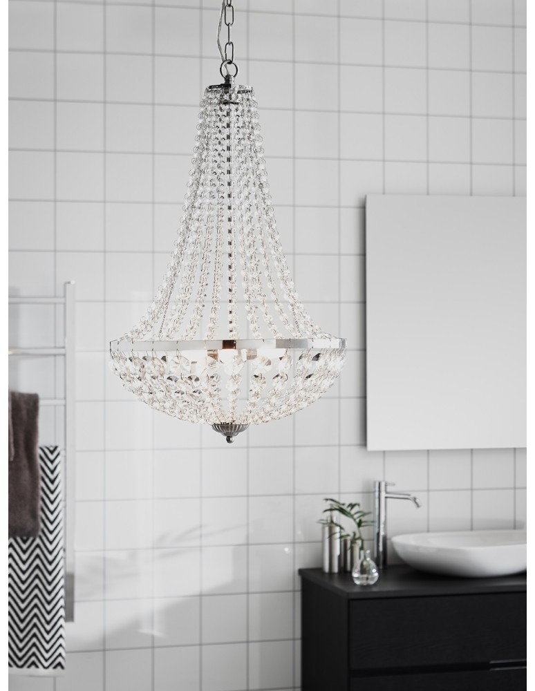 Żyrandole glamour - Markslojd GRÄNSÖ Żyrandol 3L Chrome/MC IP44 107551 - product kolory-swiatla.pl 2
