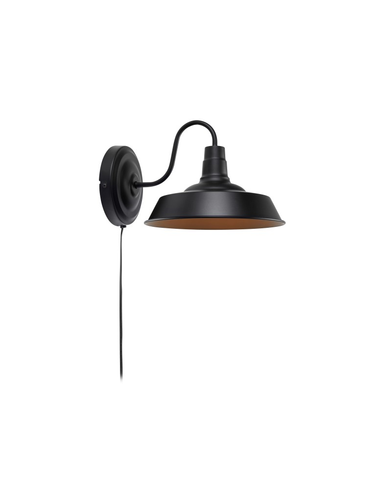 Kinkiety w stylu skandynawskim - Markslojd GRIMSBY Kinkiet 1L Czarna 107907 - produkt kolory-swiatla.pl 1