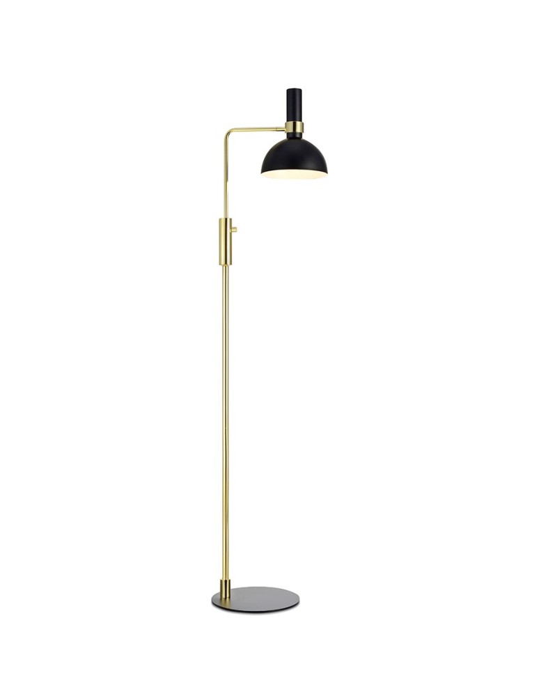 Lampy podłogowe - Markslojd LARRY Podłogowa 1L Czarny/Złoty Szczotkowany 106972 - produkt kolory-swiatla.pl 1