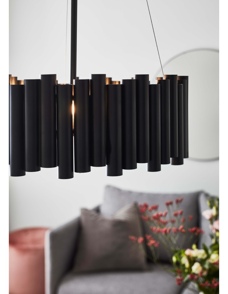 Lampy wiszące - Markslojd LEVEL Wisząca 3L Czarna 107925 - produkt kolory-swiatla.pl 3