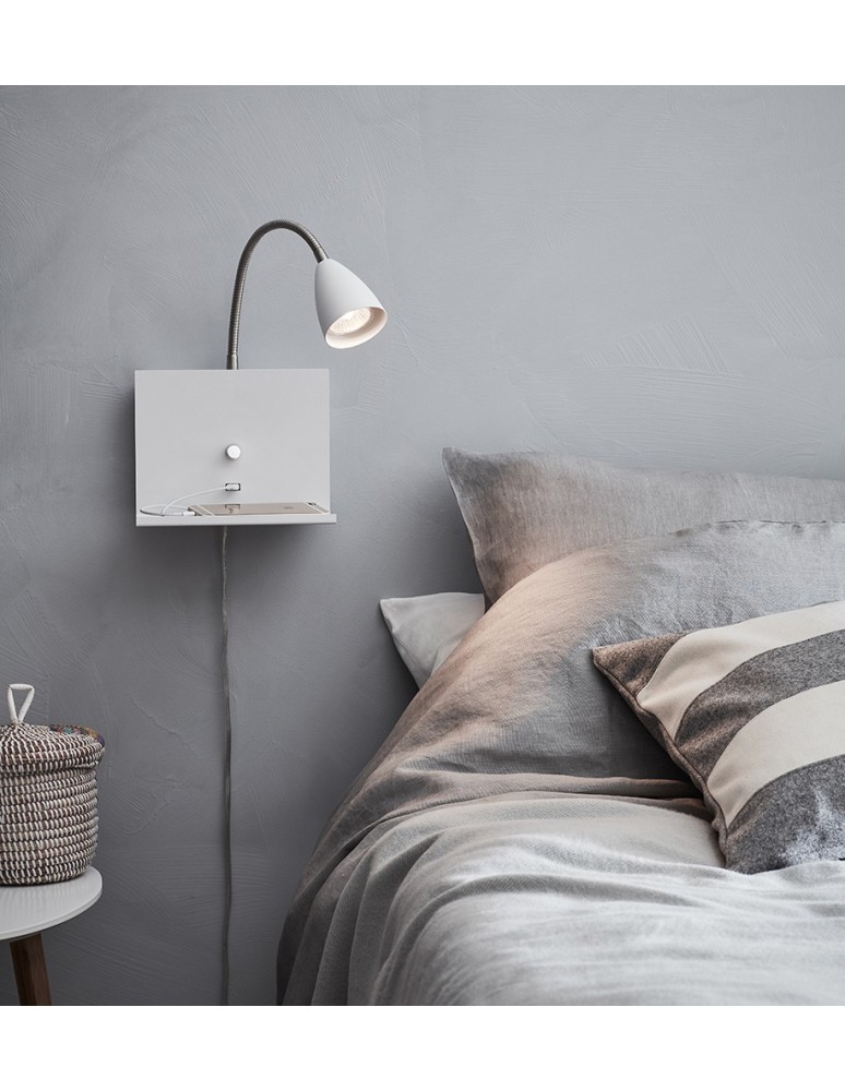 Kinkiety w stylu skandynawskim - Markslojd LOGI Kinkiet 1L Biały 107140 - product kolory-swiatla.pl 3