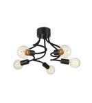 Lampy sufitowe loftowe - industrialne - Markslojd MEDUSA Sufitowa 5L Czarna/Szary 107931 - product 1