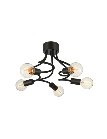 Markslojd MEDUSA Sufitowa 5L Czarna/Szary 107931