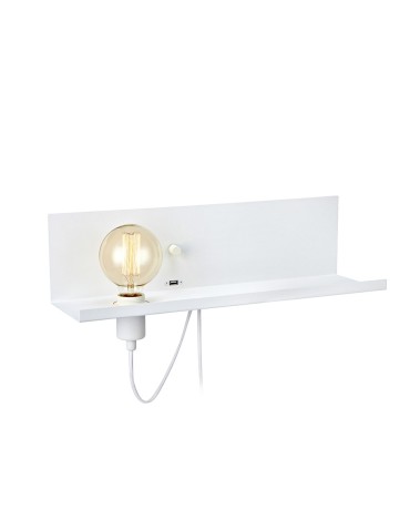 Markslojd MULTI Kinkiet/Półka USB 1L Biały 106969
