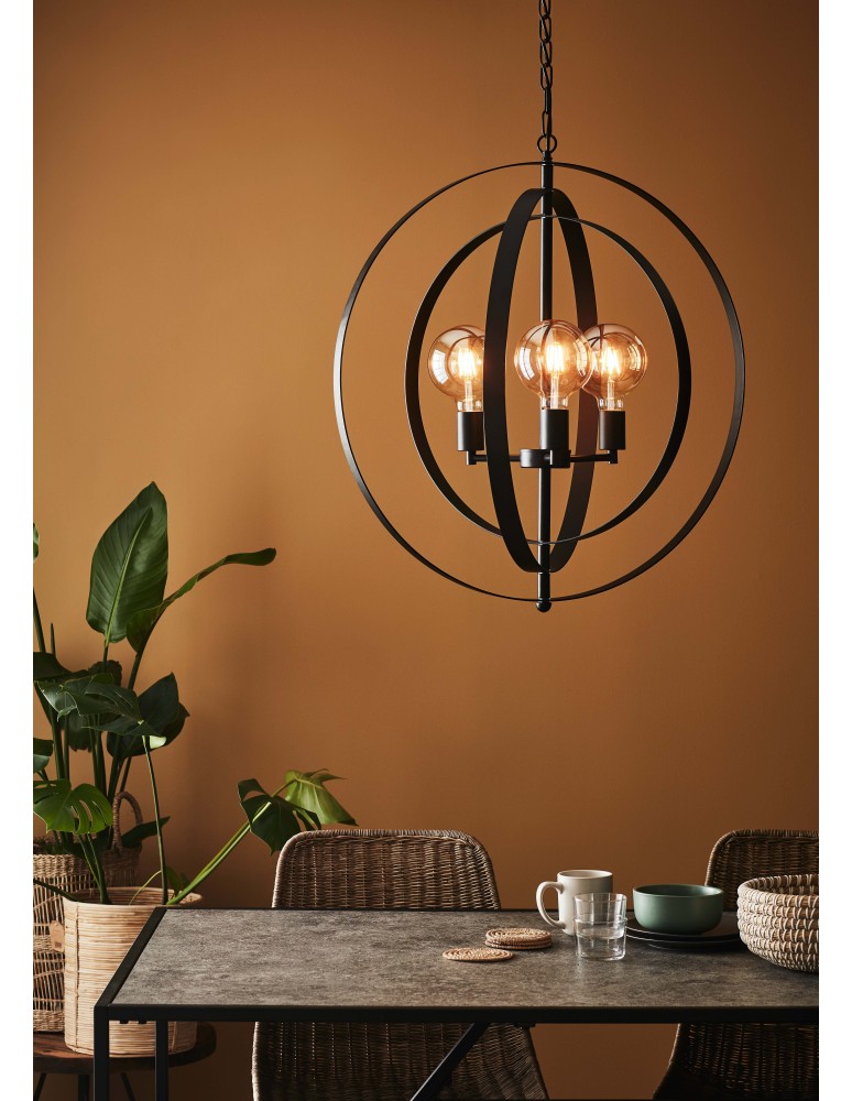 Lampy wiszące - Markslojd ORBIT Wisząca 3L Matowy Czarna 107942 - product kolory-swiatla.pl 2