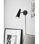 Kinkiety w stylu skandynawskim - Markslojd PEAK Kinkiet 1L Czarna 107898 - product 2
