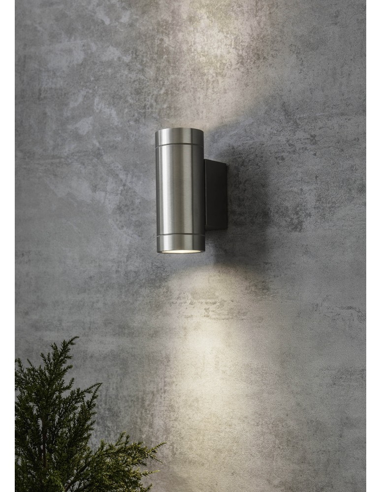 Kinkiety zewnętrzne - Markslojd PIPE Kinkiet 2L Aluminium IP44 107917 - produkt kolory-swiatla.pl 2