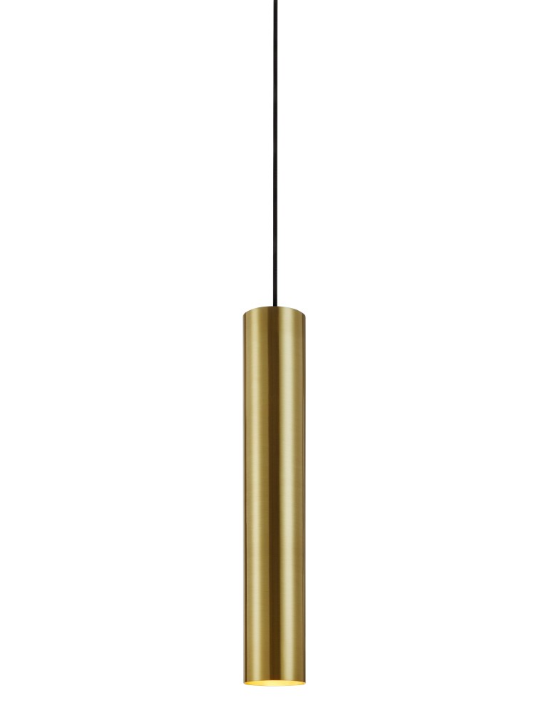 Lampy wiszące rurki - Markslojd RUBEN Wisząca 1L Złoty Szczotkowany 107880 - produkt kolory-swiatla.pl 1