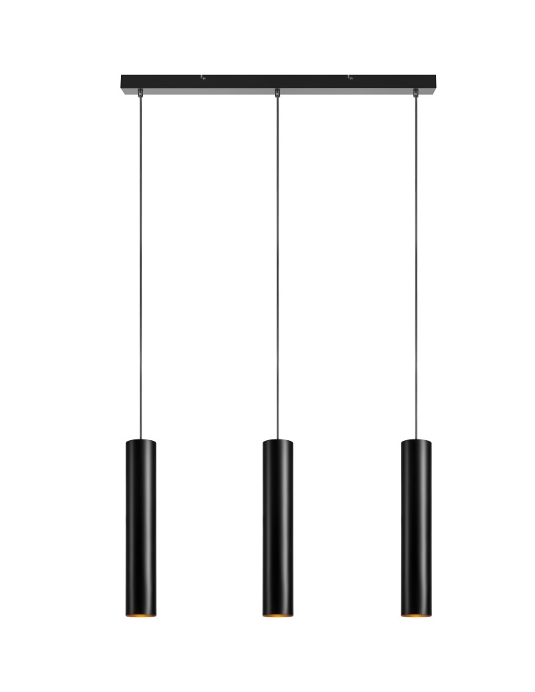 Lampy wiszące rurki - Markslojd RUBEN Wisząca 3L Czarna 107882 - produkt kolory-swiatla.pl 1