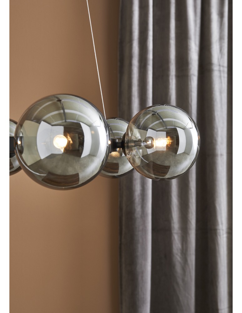 Lampy wiszące kule - Markslojd CIRCLE Wisząca 6L Czarny/Dymiony 108051 - product kolory-swiatla.pl 3
