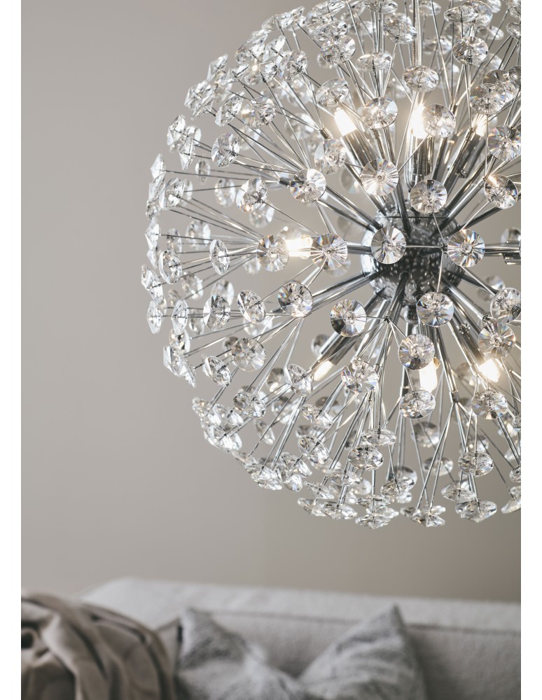 Lampy wiszące - Markslojd BOLID Wisząca 9L Chrom/Przezroczysty 108101 - produkt kolory-swiatla.pl 3