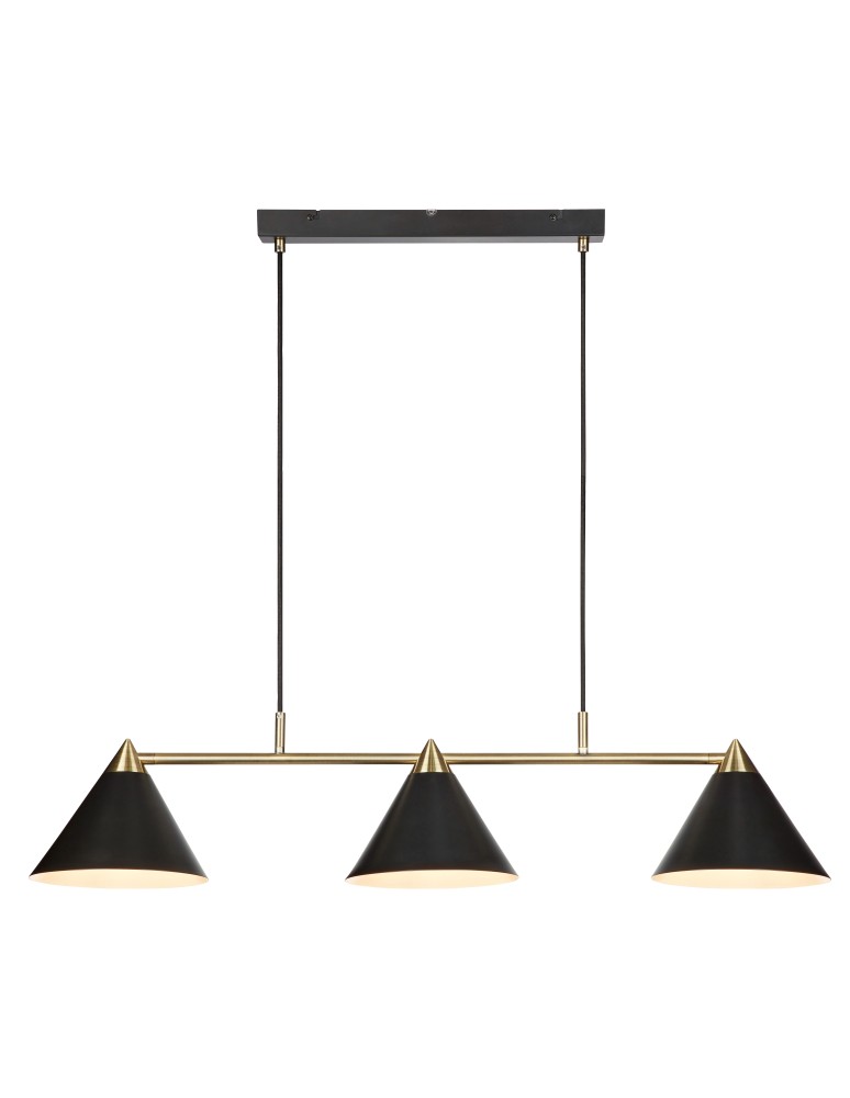 Lampy wiszące potrójne - Markslojd KLINT Wisząca 3L Czarny/Antyczny 108074 - produkt kolory-swiatla.pl 1