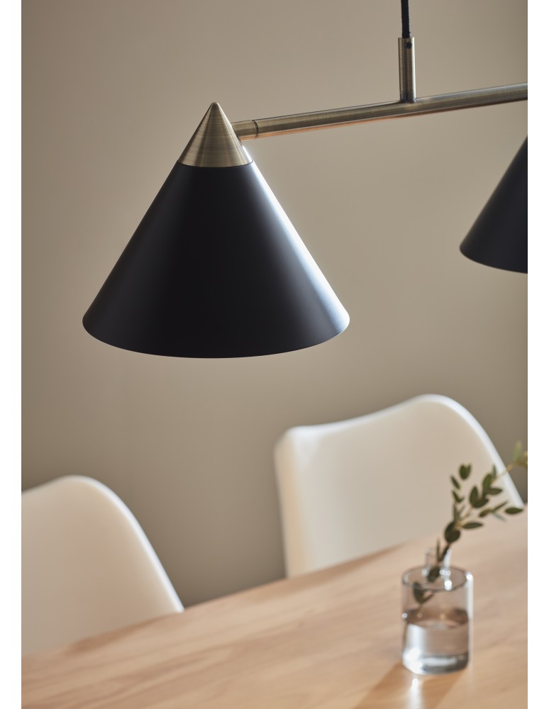 Lampy wiszące potrójne - Markslojd KLINT Wisząca 3L Czarny/Antyczny 108074 - product kolory-swiatla.pl 3