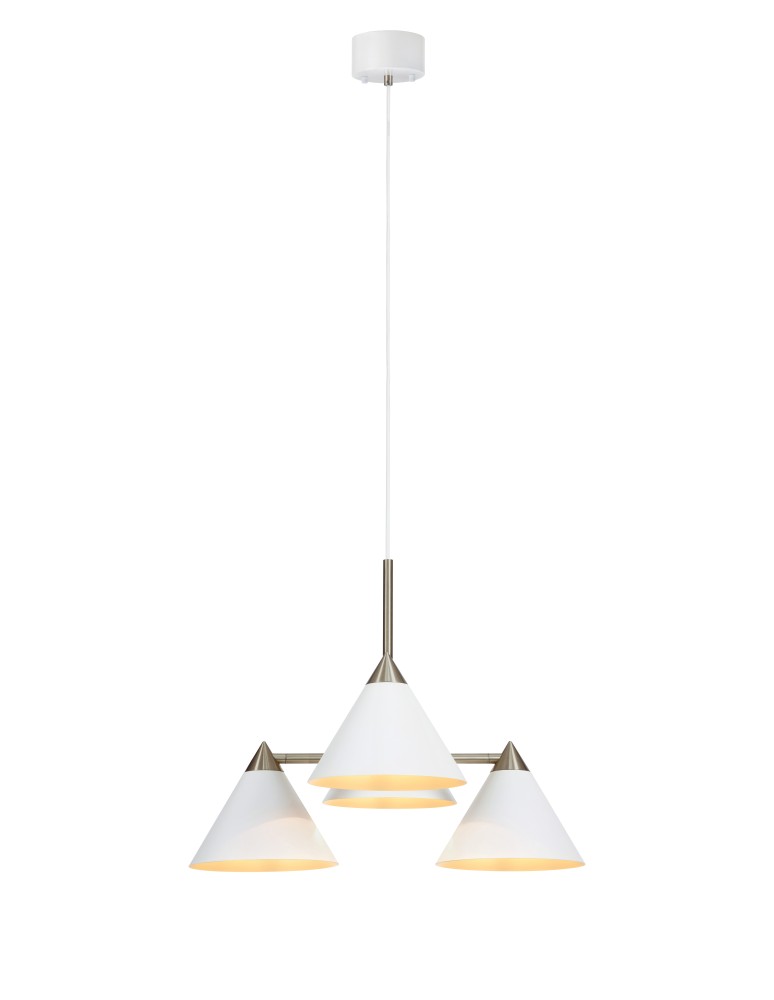 Lampy wiszące - Markslojd KLINT Wisząca 4L Biały/Stalowy 108077 - produkt kolory-swiatla.pl 1