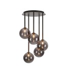 Lampy sufitowe w stylu skandynawskim - Markslojd UNIVERSE Sufitowa 5L Czarny/Przydymiony 108111 - product 1