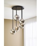 Lampy sufitowe w stylu skandynawskim - Markslojd UNIVERSE Sufitowa 5L Czarny/Przydymiony 108111 - product 2