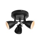 Lampy sufitowe łazienkowe - Markslojd FJÄLLBACKA Sufitowa 3L Czarny IP44 108081 - product 1