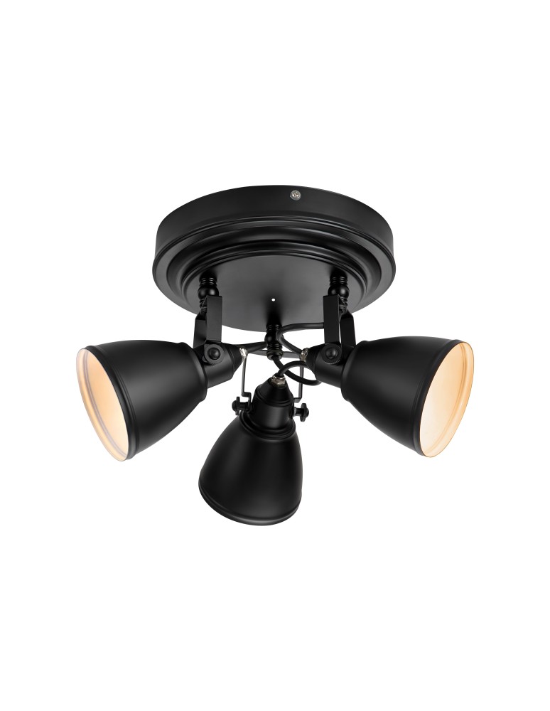 Lampy sufitowe łazienkowe - Markslojd FJÄLLBACKA Sufitowa 3L Czarny IP44 108081 - produkt kolory-swiatla.pl 1