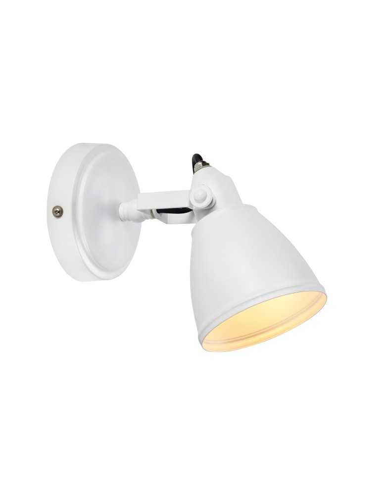 Kinkiety w stylu skandynawskim - Markslojd FJÄLLBACKA Kinkiet 1L Biały IP44 108084 - produkt kolory-swiatla.pl 1