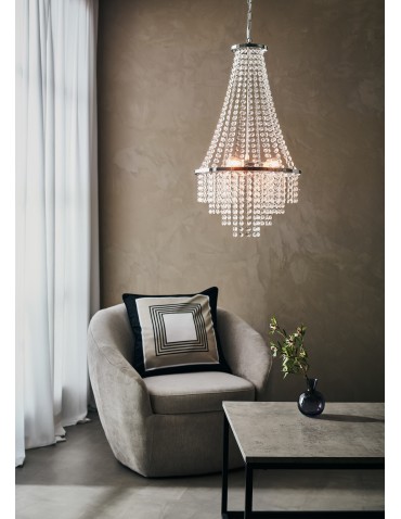Markslojd ALLINGTON Wisząca 3L Przezroczysty/Chrom 108125 - produkt 2