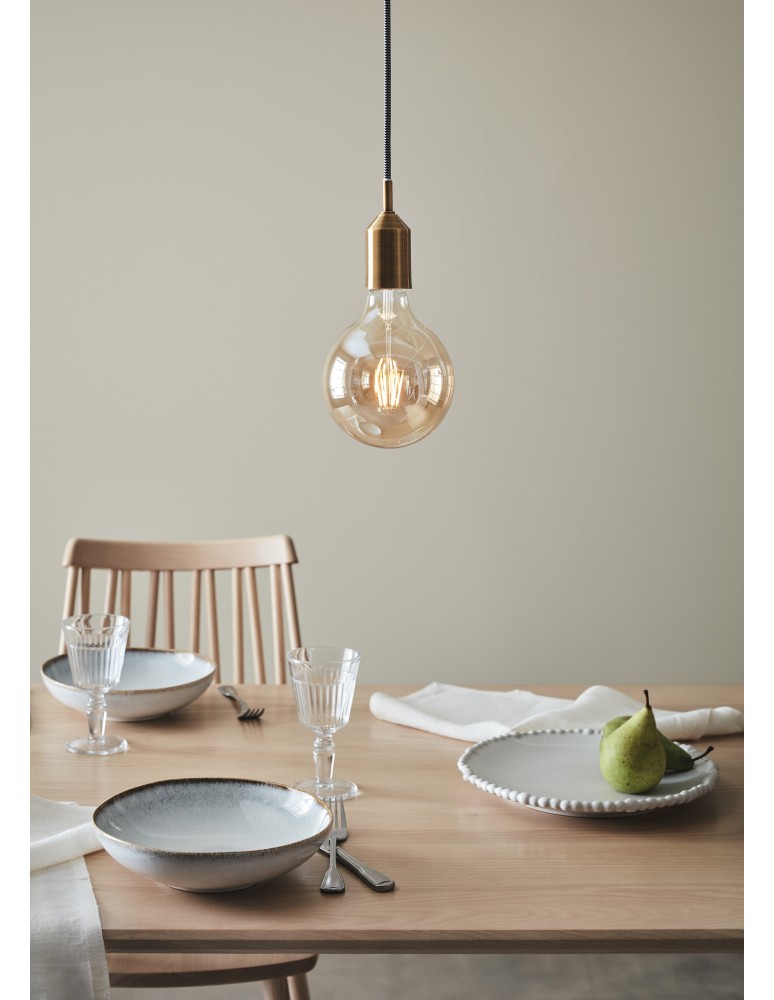 Lampy wiszące żarówki - Markslojd BRONX Wisząca 1L Brązowa 108098 - product kolory-swiatla.pl 2