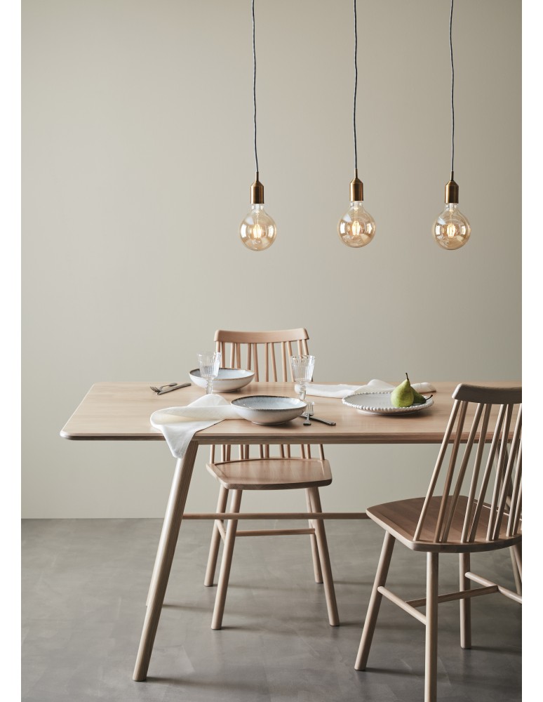 Lampy wiszące potrójne - Markslojd BRONX Wisząca 3L Prosta Brązowa  108097 - product kolory-swiatla.pl 2