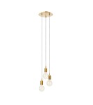 Lampy wiszące potrójne - Markslojd BRONX Wisząca 3L Okrągła Brązowa 108099 - product 1