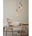 Lampy wiszące żarówki - Markslojd BRONX Wisząca 5L Okrągła Brązowa 108100 - product 2
