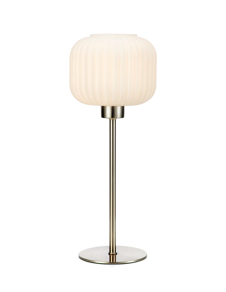 Lampy stołowe w stylu skandynawskim - Markslojd SOBER Stołowa Mała 1L Stalowy/Biały 108121 - produkt kolory-swiatla.pl 1