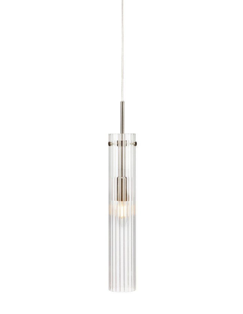Lampy wiszące - Markslojd TUBO Wisząca 1L Stalowy/Przezroczysty 108112 - produkt kolory-swiatla.pl 1
