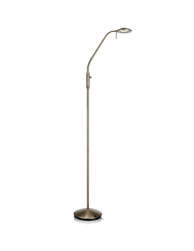 Lampy podłogowe łamane - Markslojd HUDSON Podłogowa 1L Antyczny 105582 - produkt kolory-swiatla.pl 1