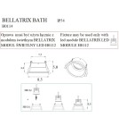 Lampy podtynkowe hermetyczne - Maxlight Oprawa Wpustowa Bellatrix Bath Czarna IP54 - Bez Modułu Świetlnego LED H0112 H0114 - product 4