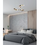 Lampy wiszące LED - Maxlight Lampa Wisząca Lotus 40W Złota Ściemnialna P0394D - product 2