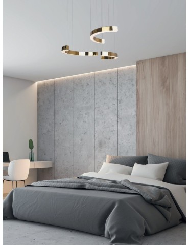 Maxlight Lampa Wisząca Lotus 40W Złota Ściemnialna P0394D - produkt 2