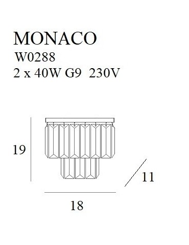 Maxlight Kinkiet Monaco Złoty W0288 - produkt 2