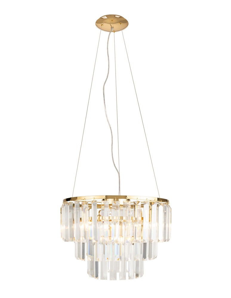 Lampy wiszące - Maxlight Lampa Wisząca Monaco Złota Ø 42 cm P0423 - produkt kolory-swiatla.pl 1