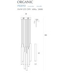 Lampy wiszące sople - Maxlight Lampa Wisząca Organic 10X1 Miedź Mała Ściemnialna P0205D - produkt 3