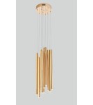 Lampy wiszące sople - Maxlight Lampa Wisząca Organic 10X Złota Mała Ściemnialna P0265D - produkt 2