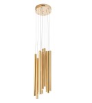 Lampy wiszące sople - Maxlight Lampa Wisząca Organic 10X Złota Mała Ściemnialna P0265D - produkt 1