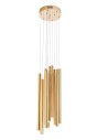 Maxlight Lampa Wisząca Organic 10X Złota Mała Ściemnialna P0265D