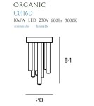 Lampy sufitowe nowoczesne - Maxlight Plafon Organic Miedź Mały Ściemnialny C0116D - product 2