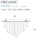 Lampy sufitowe nowoczesne - Maxlight Plafon Organic 33X1 Miedź Ściemnialny C0093D - produkt 3